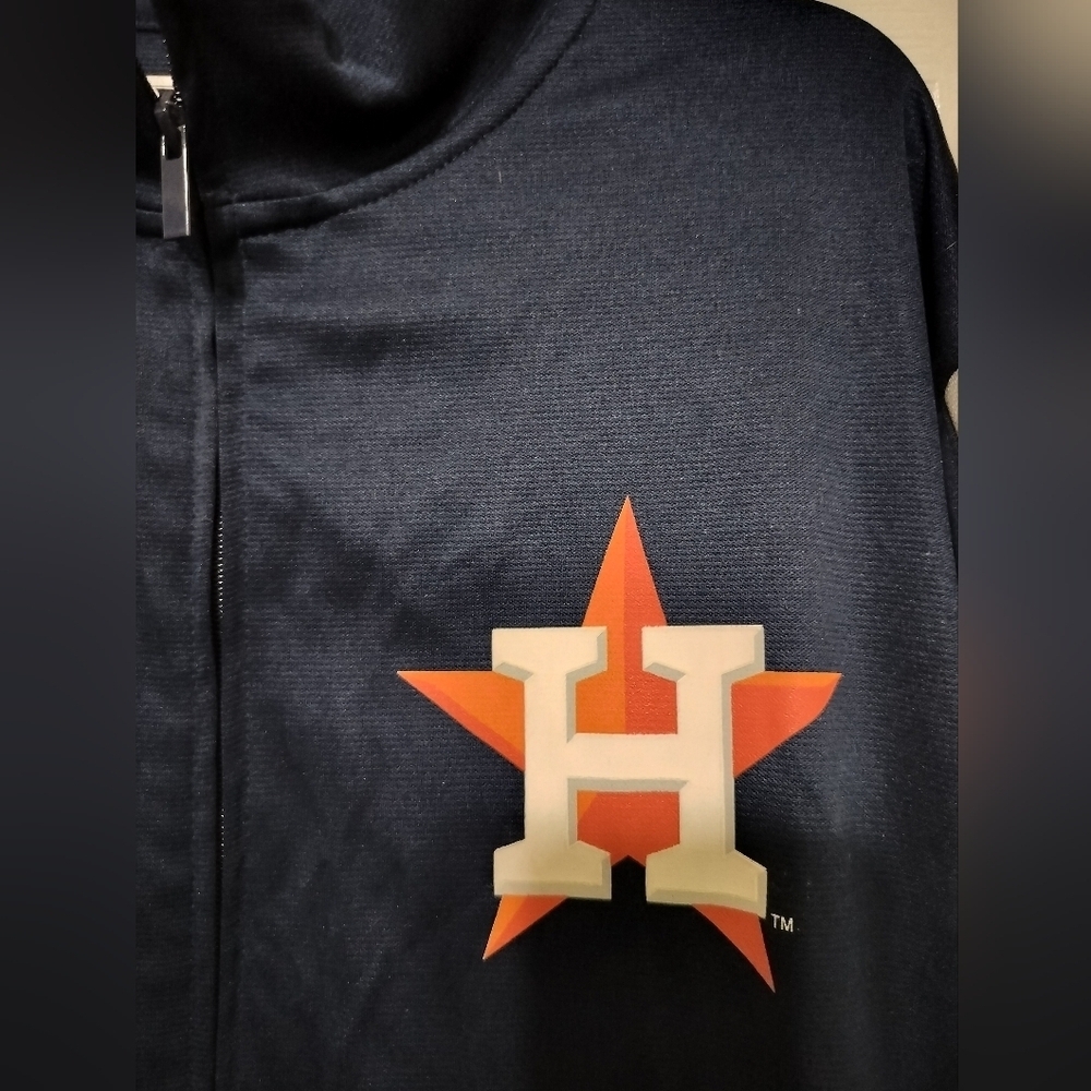 M374) Genuine Merchandise Navy Full Zip Front Houston Astros True Fan Jacket XL - Picture 6 of 8
